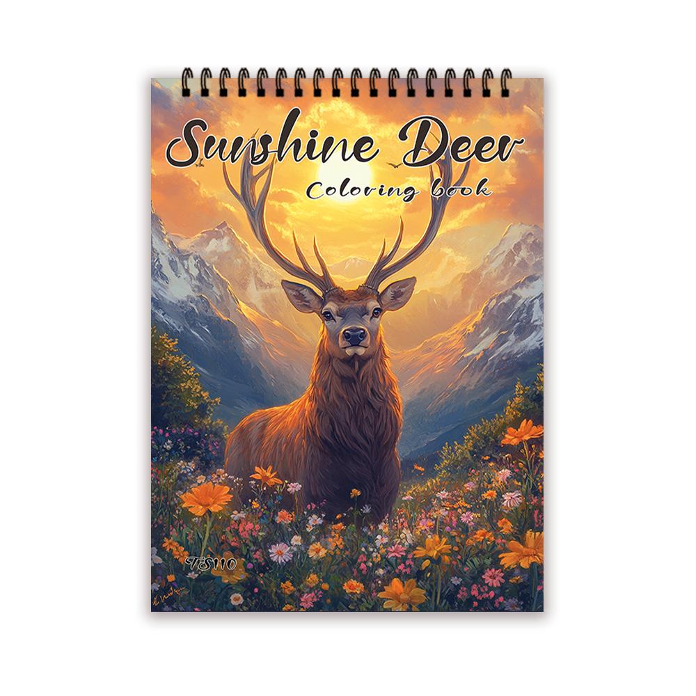 Spiral Coloring book -30 Sheets adult coloring book, 11.2 x 8.3 inches, 100g thick paper, drawing book, homecoming holiday gift