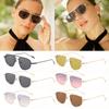 Double Bridge UV400 Lens Retro Sunglasses for Women Y2K Shades 90s Glasses Irregular Square Frame