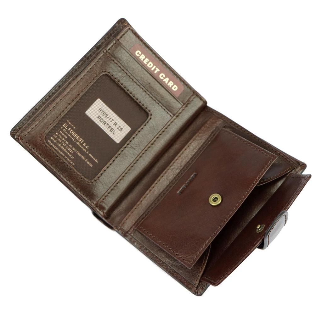 Skórzany Zapinany Męski Portfel Mato Grosso Z RFID
