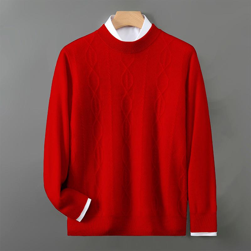 Men's Pure Wool Half-High Neck Pullover Sweater 2025 Autumn/Winter Collection