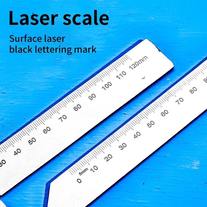 Professional Angled Measuring Tool Corrosion Resistant Stainless Steel Construction with Clear Scale Accurate Readings
