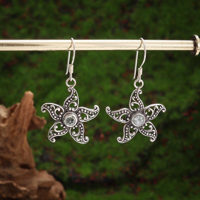 Retro Ethnic Style Red Zircon Earrings for Women, Elegant Earrings Accessories