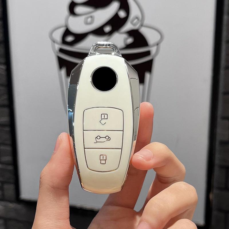 Tpu Car Remote Key Case Cover Protect Shell Fob For Vw Volkswagen Touareg 2013- Keychain Accessories