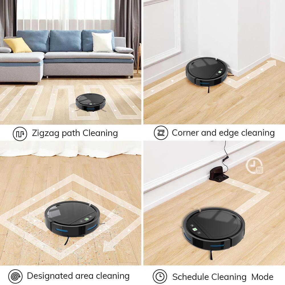 Robot Smart Sweeper 2500pa Aspirator fără fir Autoîncărcare Mașină de curățat pardoseli pentru electrocasnice Robot Aspirator