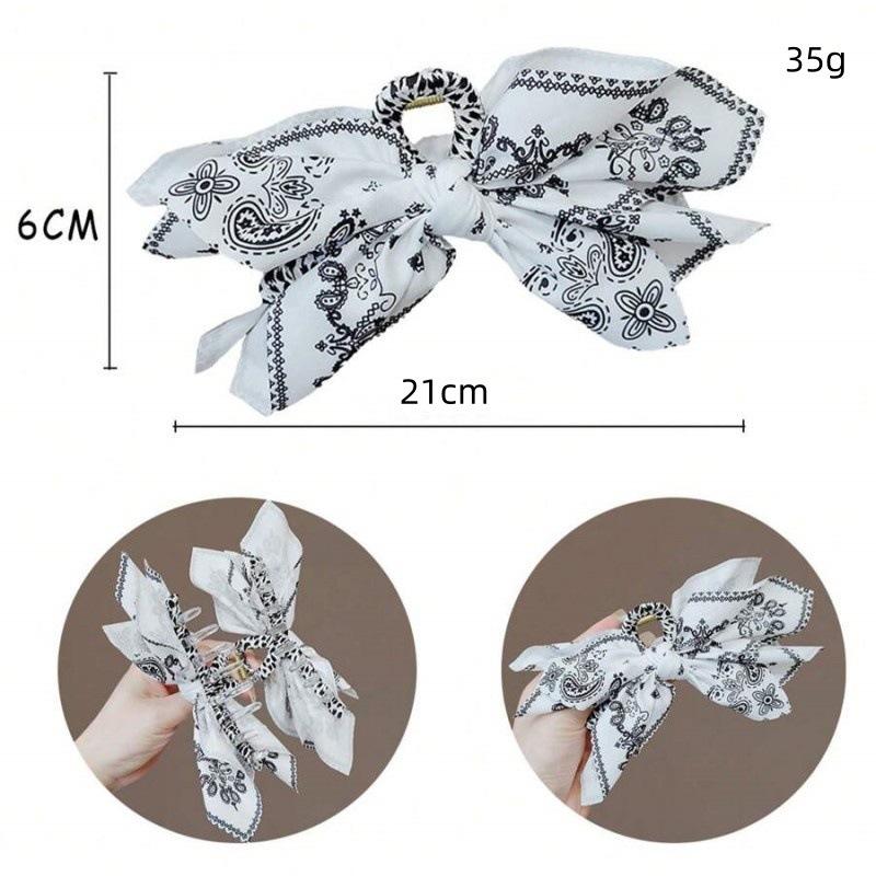 1pc New double-sided cashew flower love grabbing clip bow hair clip summer vacation shark clip fashionable ponytail clip