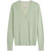 Casual Commuting Simple Embroidered Button V-Neck Long Sleeve Knit Top Women Tops 44C346G