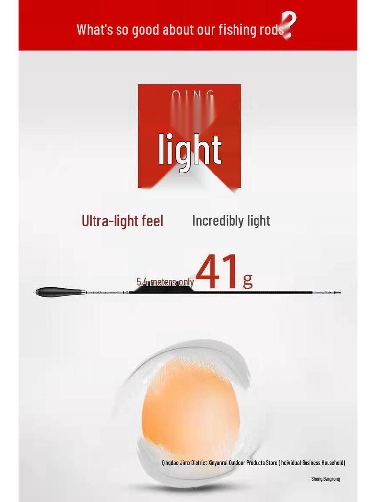 Super Fine Hard Carbon Fiber Crucian Carp Hand Rod for Taiwan Fishing