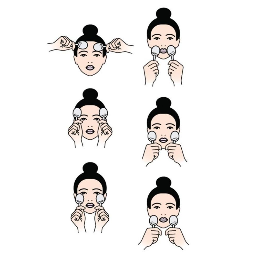 2pcs/set Sunlight Repair Facial Massage Globes Narrow Pores Face Cryo Ice Globes  Cooling SPA
