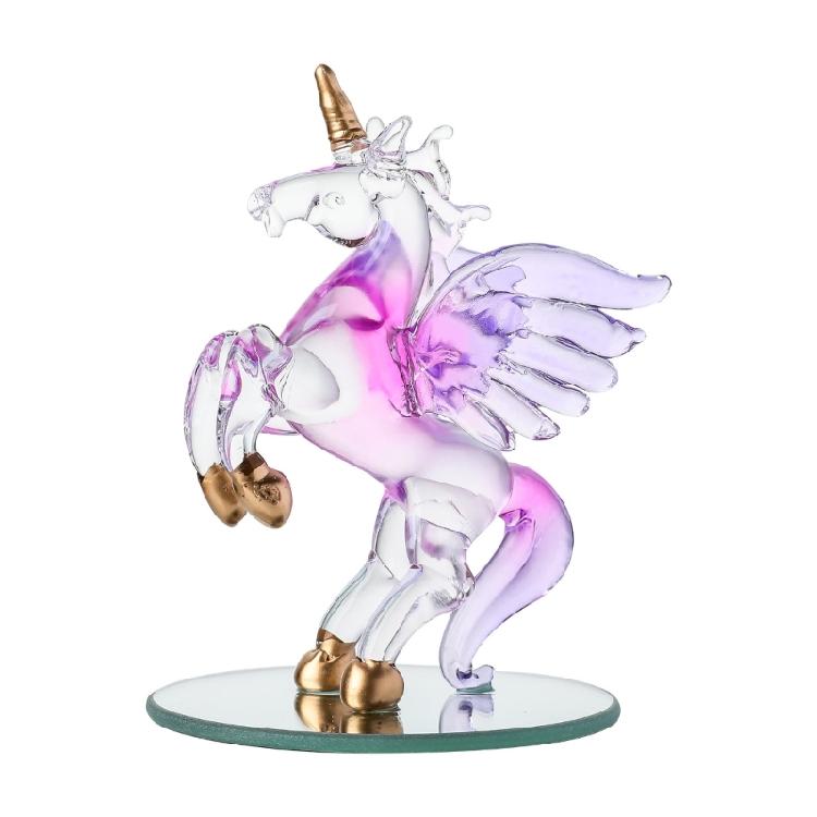 

Glittering Crystal Flying Horse Collectible Figurine with Winged and Golden Edges For Table Decors Or Birthday Surprise 1