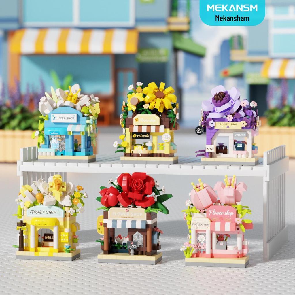Micro-particle City Street Food Cart Building Blocks: Educational Assembly Toy for Children