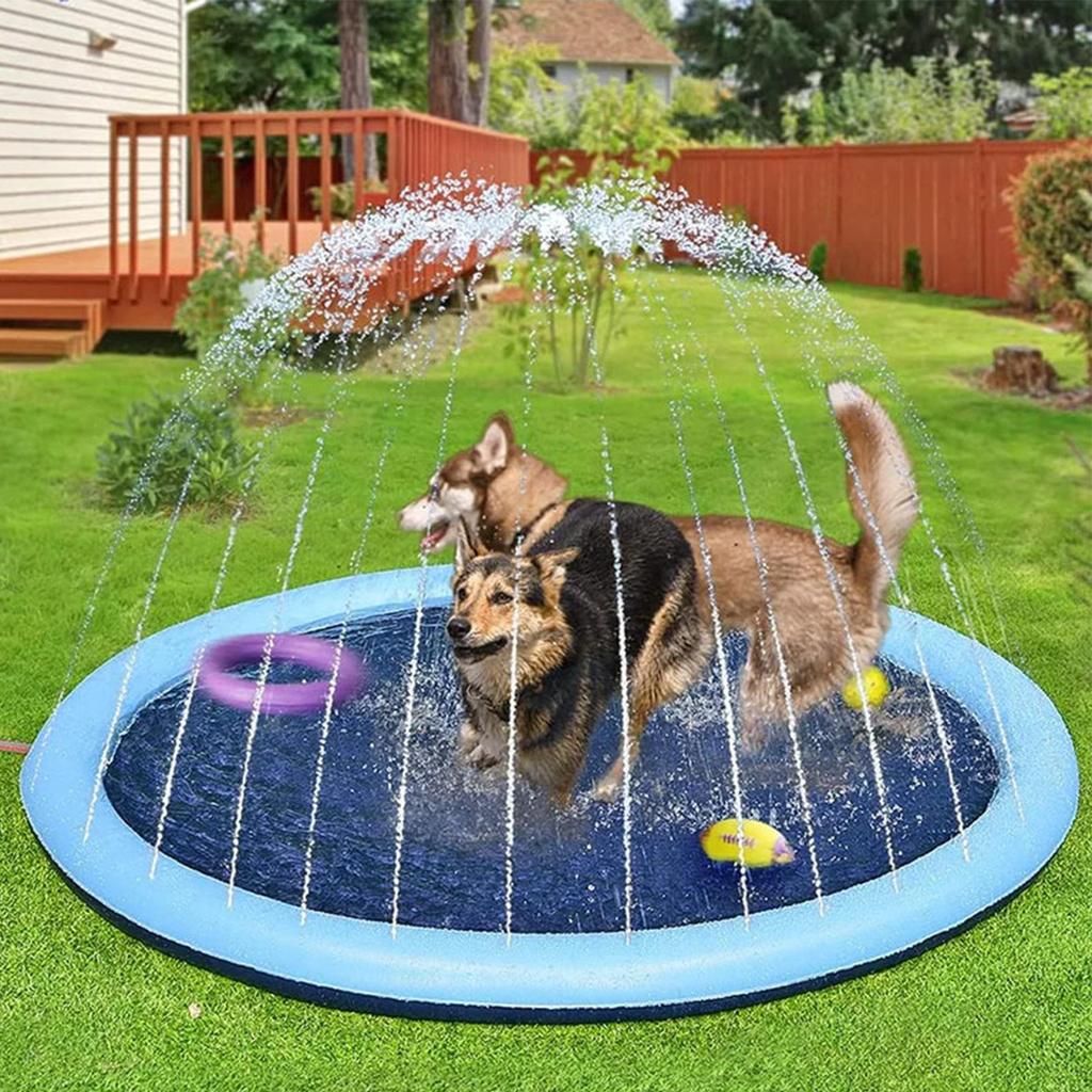 Gogs Sprinkler Spielmatte Kinder Wasser Sprinkler Pad Wiederverwendbar Rutschfest Outdoor Sprinkler Pad Wasserspielzeug für Welpen Katzen