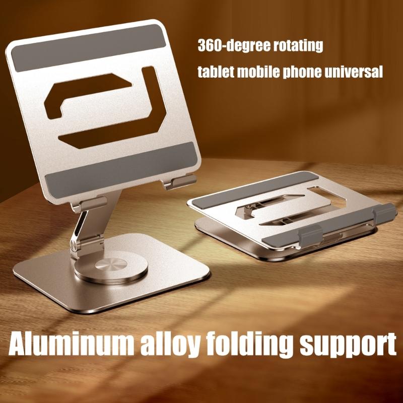 Faltbarer Tablet-Halter Ergonomische 360°-Schwenkbasis Wärmeableitendes Design Solide Metallkonstruktion für Tablets und Handys