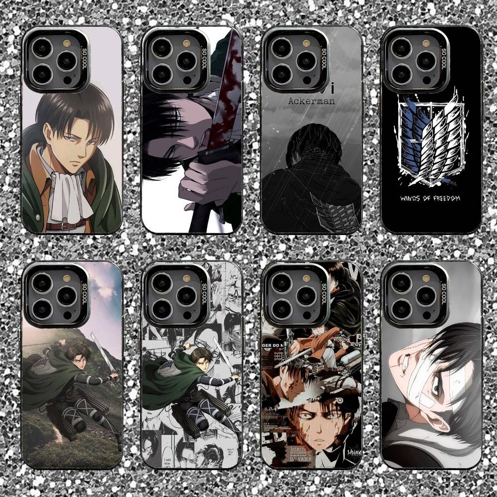 Levi Ackerman Phone Case For iPhone 16,15,14,13,12,11,Pro,XS,Max,Plus,Mini,SE Black Candy Matte Shockproof Cover