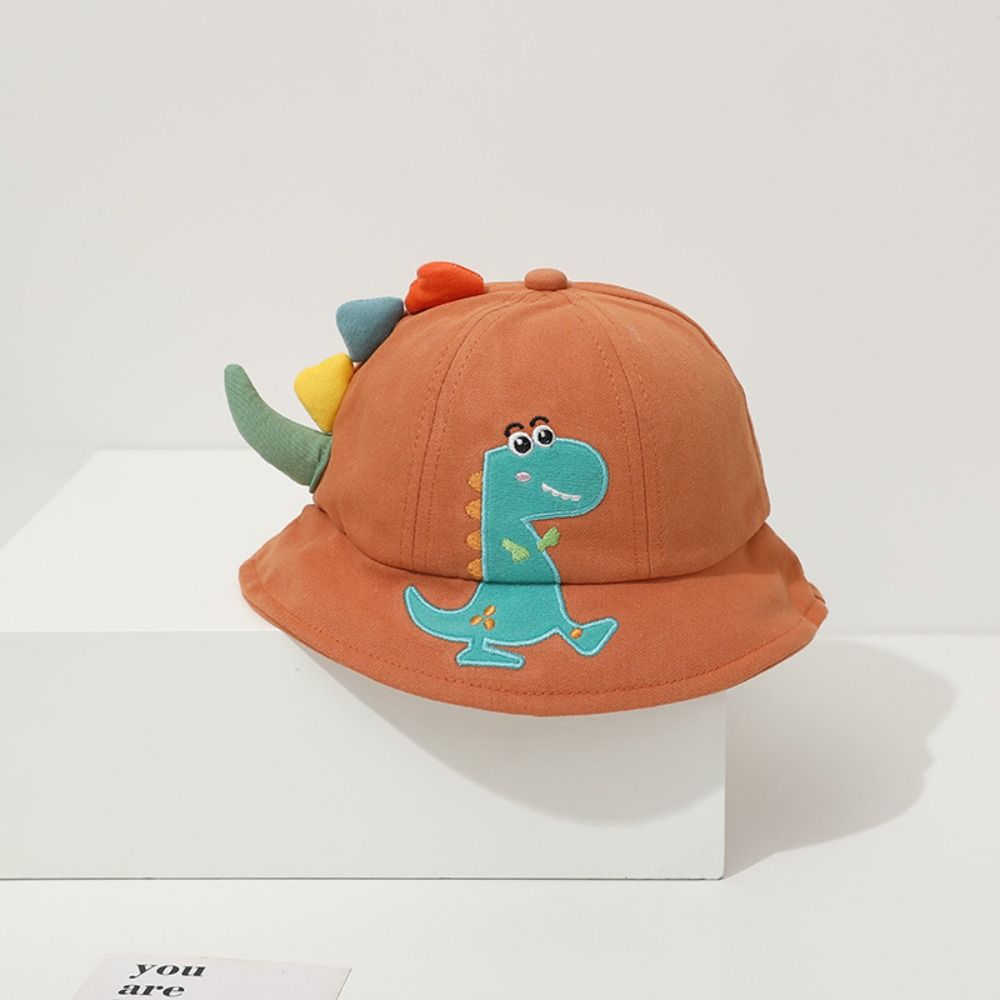 Wide Brim Dinosaur Children Fisherman Hat Cartoon Baby Sun Cap Cute Kids Bucket Hat  Toddler