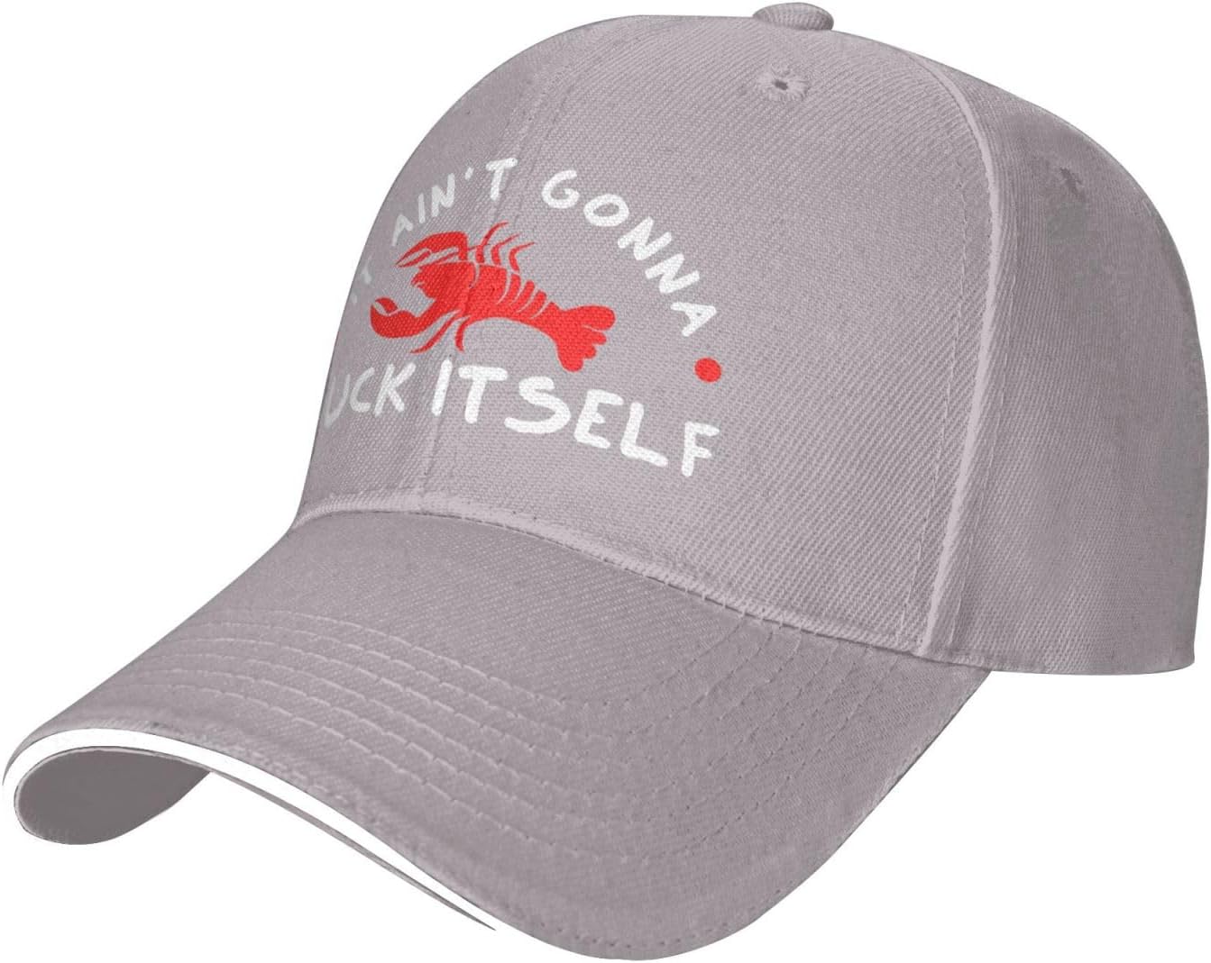 

Well It Aint Gonna Suck Itself Lobster Graphic Baseball Cap Adjustable Casual Polyester Dad Hat for Men Women One Size