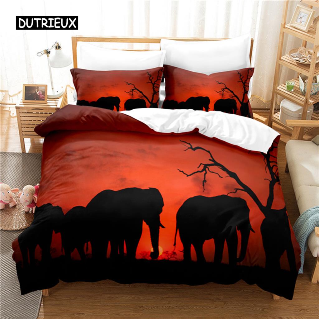Elephant Bedding Set Duvet Cover Set 3d Bedding Digital Printing Bed Linen Queen Size Bedding Set Fashion Design