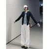 Wear Fake Two-piece Contrasting Color Knitted Cardigan Jacket In Early Autumn, Women's Spring and Autumn Single-breasted Top, Age-reducing Sweater