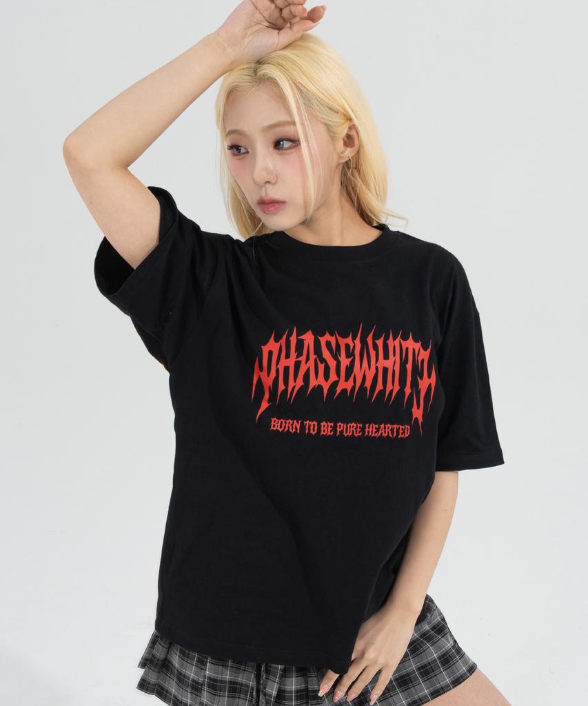 Peijeuhwaiteu [Phase_2] Metal Logo Tee_Black / 8802026-St12