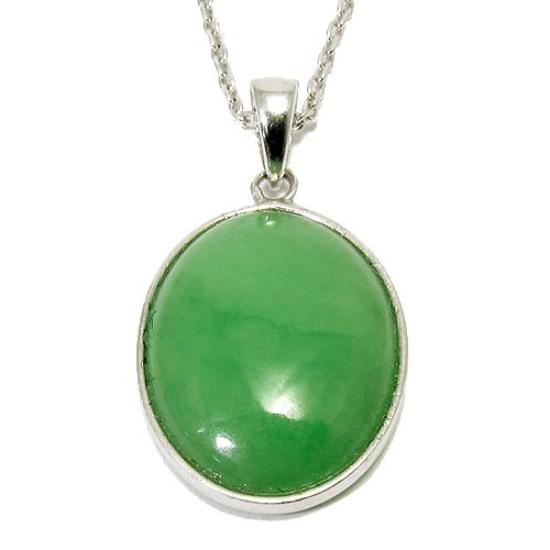 Shinjuku Gin no Kura May Birthstone Genuine Jadeite Silver 925 Necklace Natural Stone Power Stone