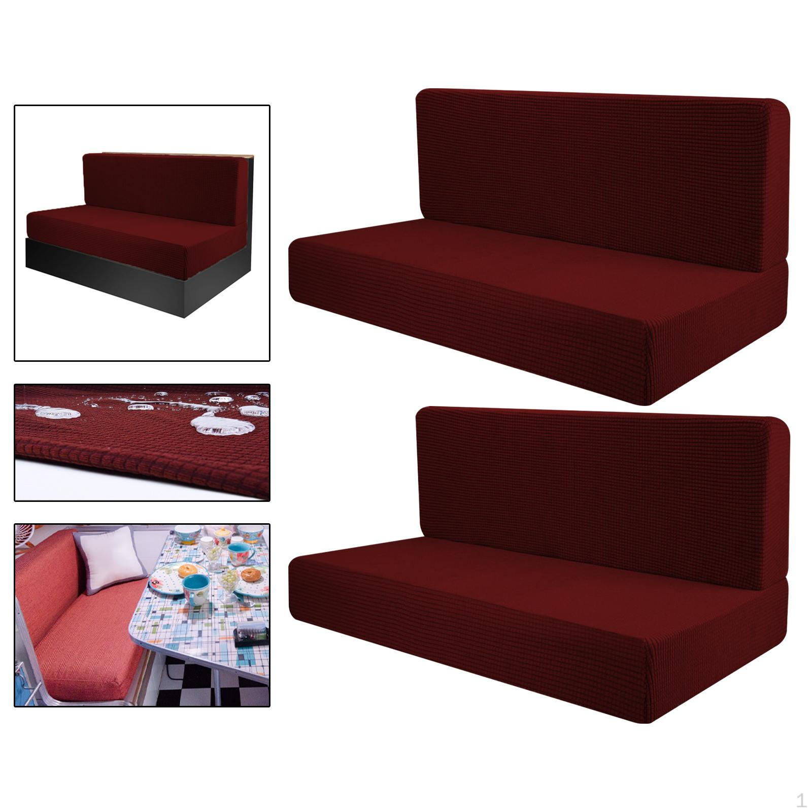4 шт чехлы для сидений автофургона подушки для кемпера легко устанавливаемые моющиеся дышащие эластичные мебель Red 3378₽