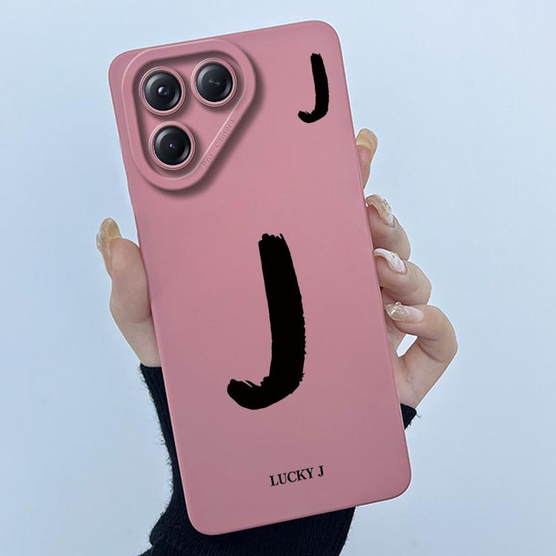 For Tecno Pova 7 4G LJ6 Covers Cases Lucky Simple Letter Couple Silicone Soft Matte Phone Housing for Techno Pova 7 4G Fundas