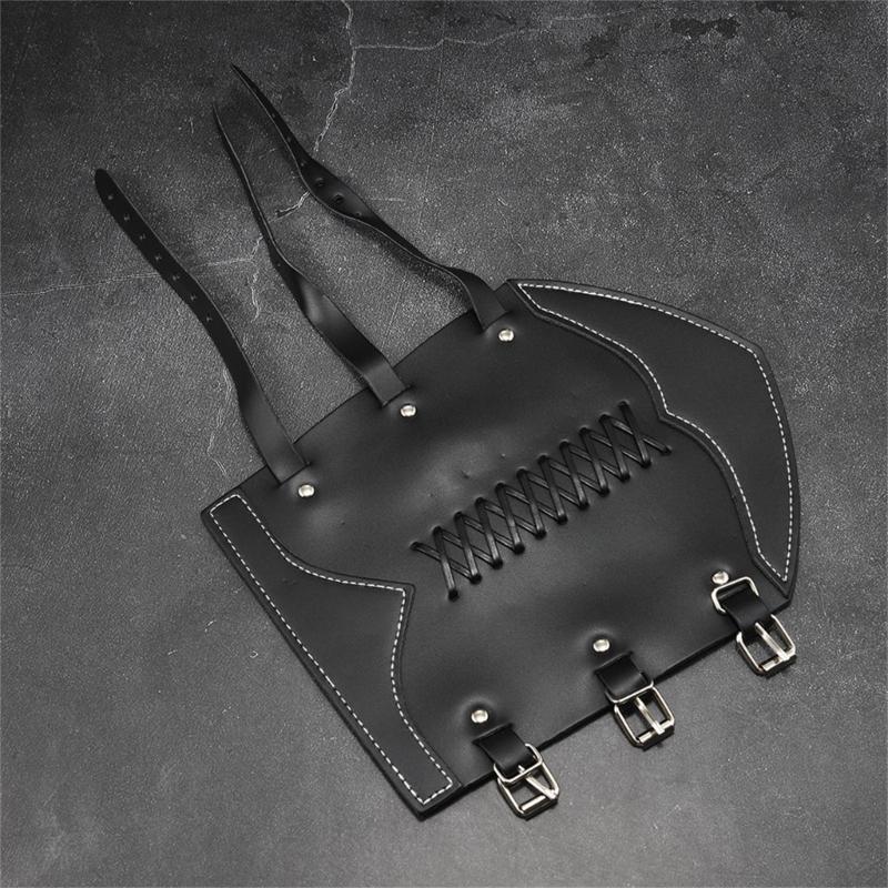 Embellished Leather Armband Adjustable Arm Guard For Men Women Unisex Rock Style Wrist Accessory