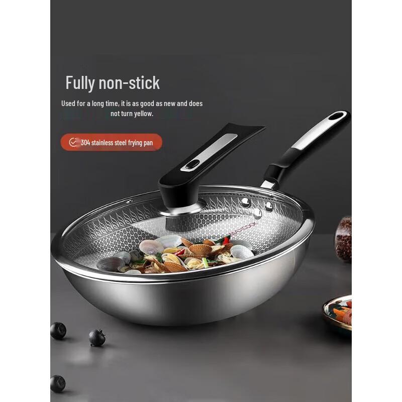 Mei Chu Star Chef 304 Stainless Steel Non-stick Wok