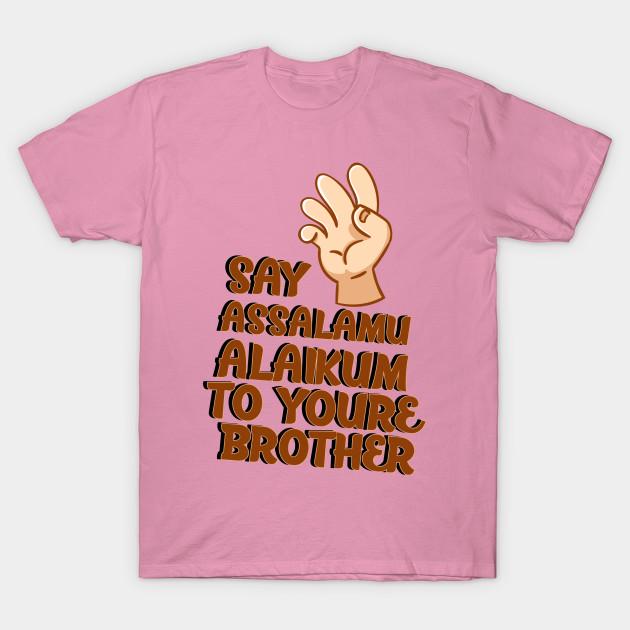 T Shirt Women Say Assalamualaikum Harajuku Print Kawaii Tshirt Summer Short Sleeve Female T-Shirt Top Tee