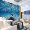 Cartoon 3d Wallpaper Creative Submarine World Marine Life Mural Bedroom Aquarium Living Room Wall Paper Home Decor