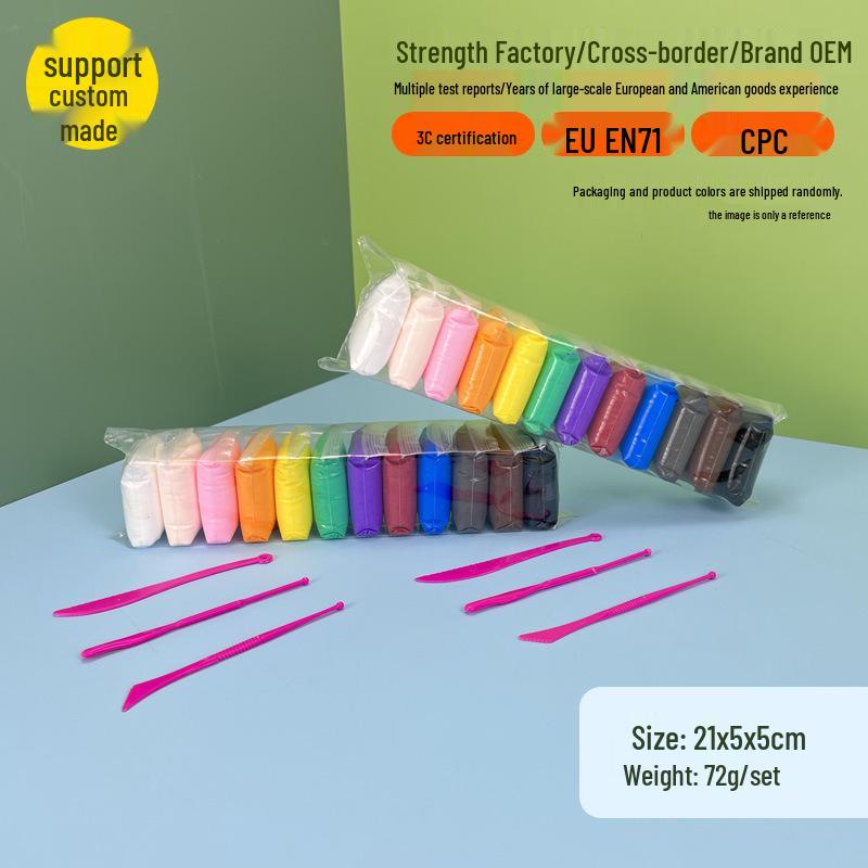 Super Light Non-Toxic Color Clay for Kids - DIY Space Clay Plasticine Set