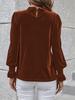 2024 Autumn/Winter Women's Velvet Long-Sleeve Top