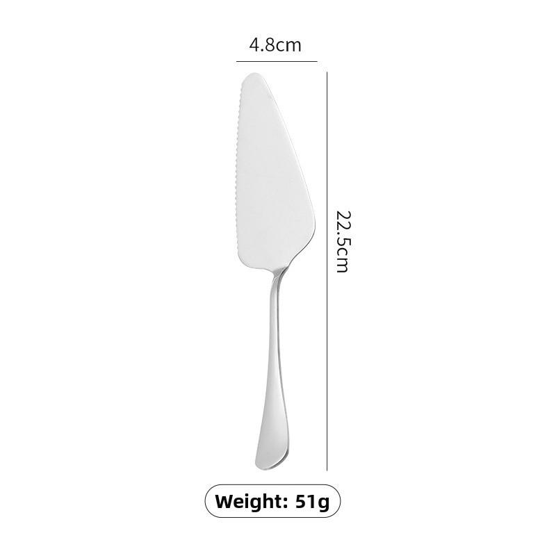 Stainless steel cake spatula set, pizza spatula, dessert knife two-piece set, baking tools, gold-plated