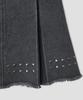 Taibseobiseu Stud Denim Panel Skirt [Black]