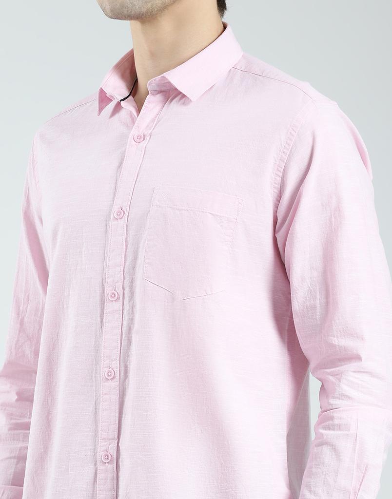 MONTE CARLO Men's Regular Fit Solid Full Sleeve Shirt