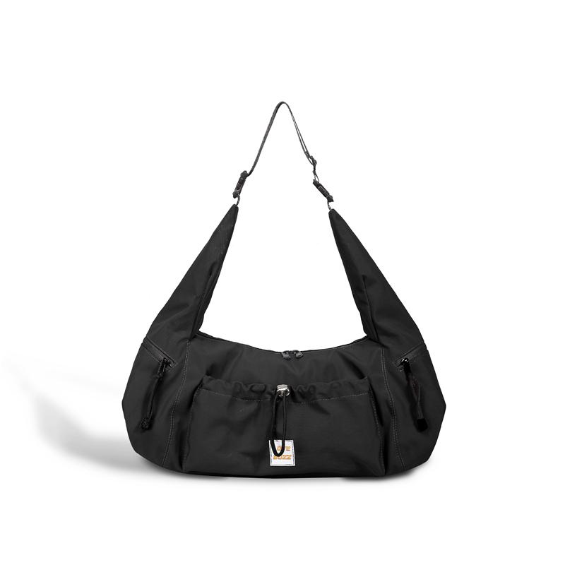 

Сумка через плечо Commuter Pleated Large Hobo Bag Crossbody Bag Couple Sports Bag чёрный