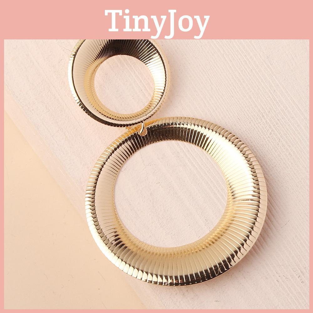 Earrings Metal Elegant With Geometric Shape And Gold Finish For Women Gift