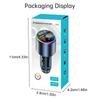 Car Fast Charger Colorful LED Light QC3.0 Car Charge Adapter MP3 Music Player Wireless FM Car Kit Hands-Free Calling Hi-Fi Music