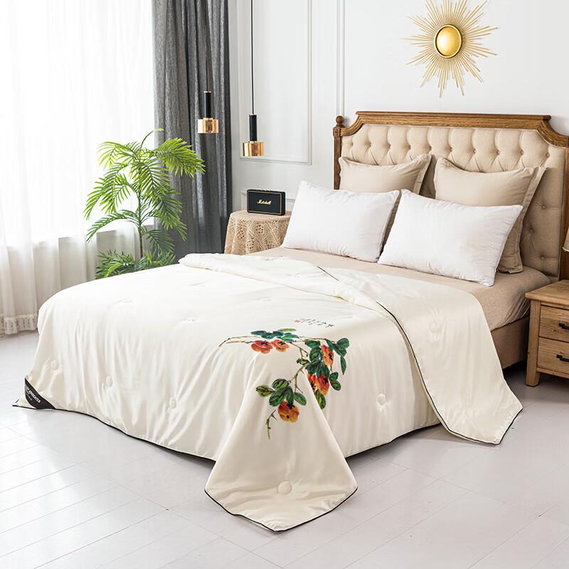 

KINTHERI Hand-painted Floral Tussah Silk Quilt 200x230cm