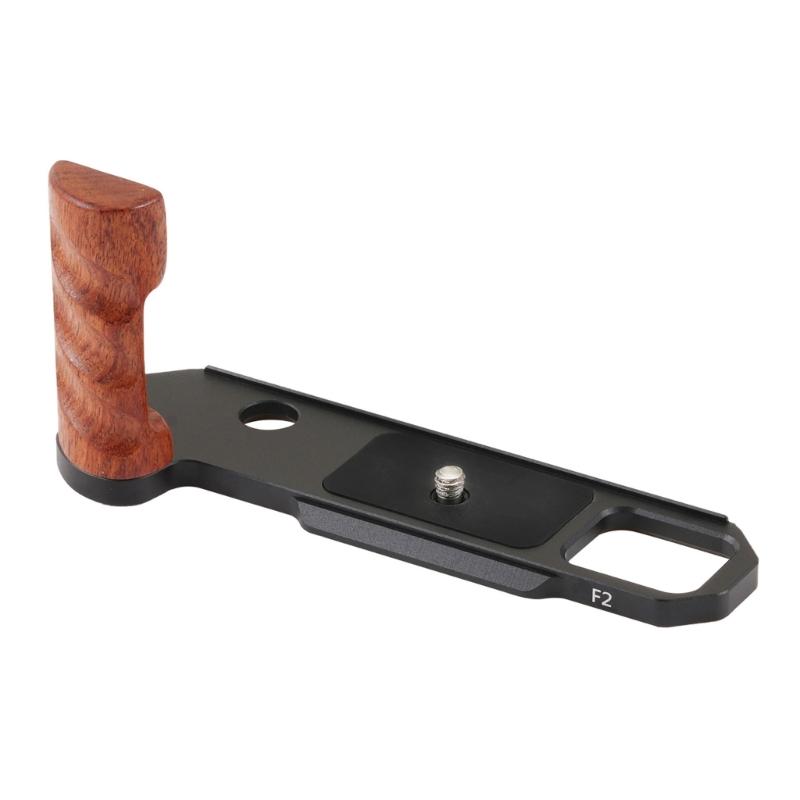 Camera L Plate Bracket with Wood Hand Grip for F2 Vlog Digital Camera Photography Studio Use