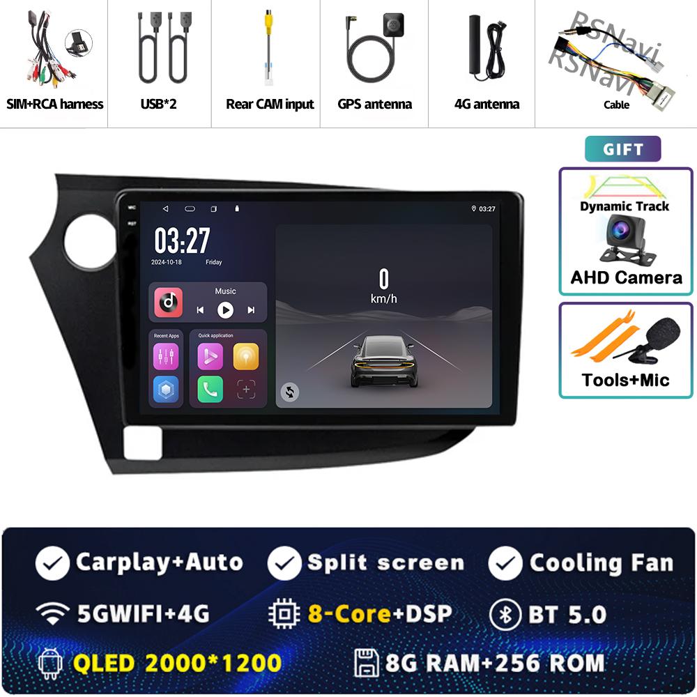 Android 14 Carplay Auto WIFI+4G DSP Car Radio For HONDA INSIGHT 2009 - 2014 Navigation GPS Multimedia Video Player Stereo DVD BT