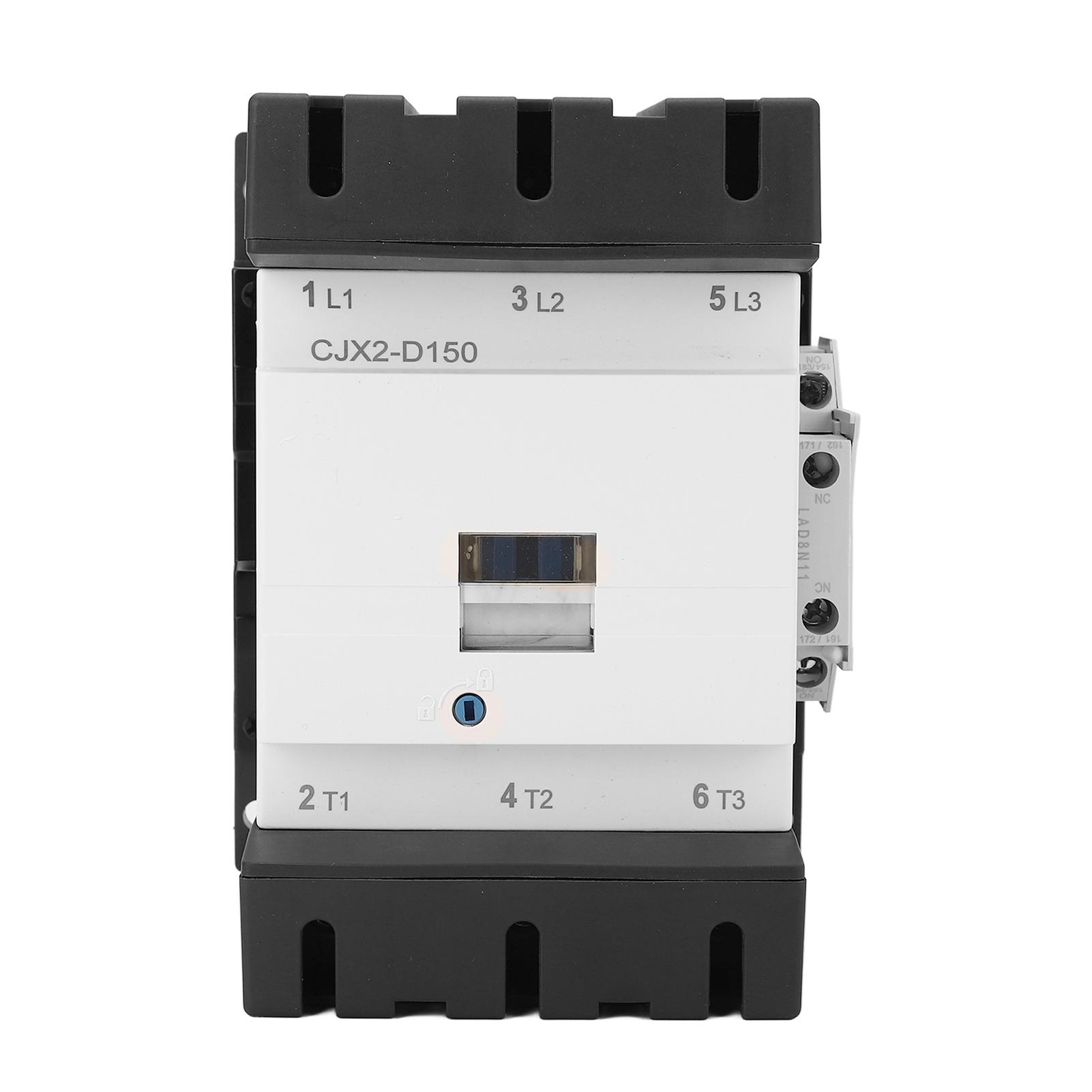 

AC110V 150A 3-фазний контактор змінного струму Срібні контакти Корпус з ПК, вогнестійкий Змінний струм