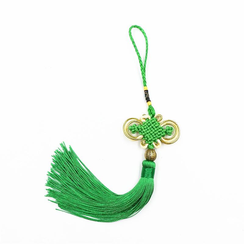 

Китайский узел кулон с кисточкой Пномпень 8 пластин богатых Иу мини узел маленькие бусины для отправки за границу подарки Phnom Penh with Beads Chinese Knot зелёный
