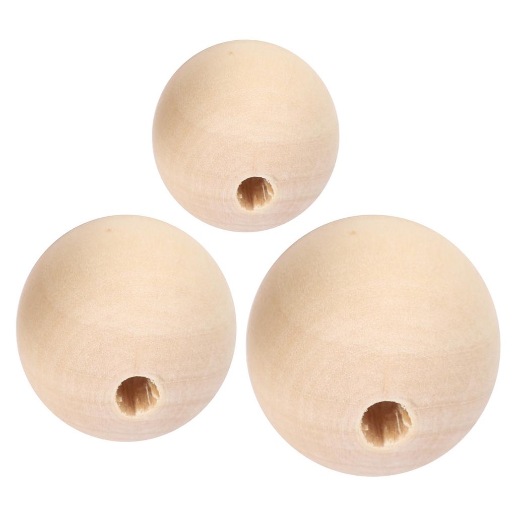 5 Bag Wood Beads Round Necklace HandMade Accessories 22mm/25mm/30mm