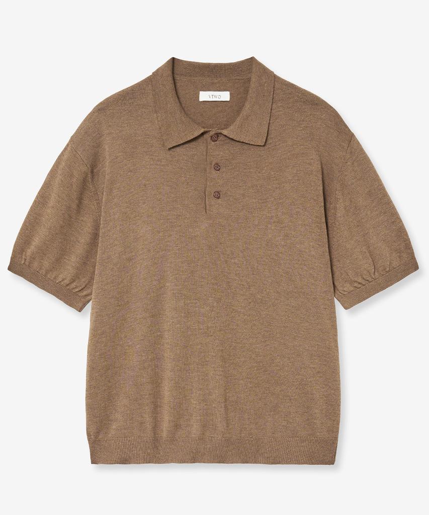 VTWO Cool Washable Polo Knit (Brown)