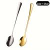 Stainless Steel Long Handle Mixing Spoon for Coffee, Dessert, Condiments, Iced Tea, and Smoothies