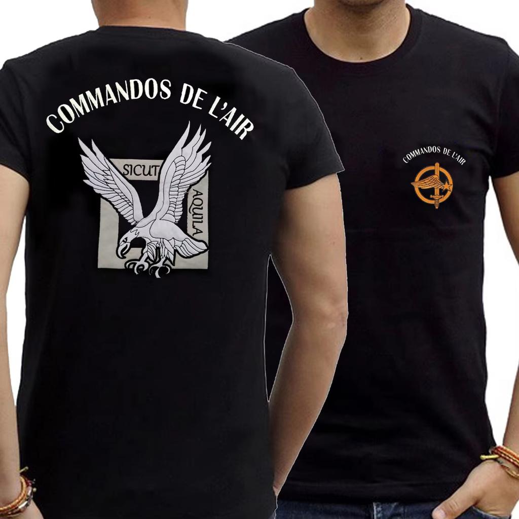 French Air and Space Force Air Commando "Sicut Aquila" T-Shirt Short Sleeve Casual 100% Cotton O-Neck Summer Mens T-shirt