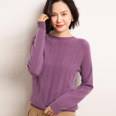 Women's Autumn and Winter Style First-line Ready-to-wear Cashmere Knitted Base Shirt Soft and Glutinous Warm Pullover Sweater
