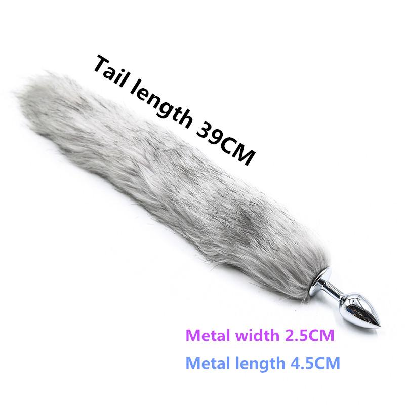 Silica Gel Anal Plug Fox Tail Anal Leker Erotisk Anus Toy Butt Plug Sexleketøy for kvinner og menn Sexy Butt Plug Voksen