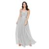 Maya Deluxe Womens/Ladies Sequin V Neck Sleeveless Gown