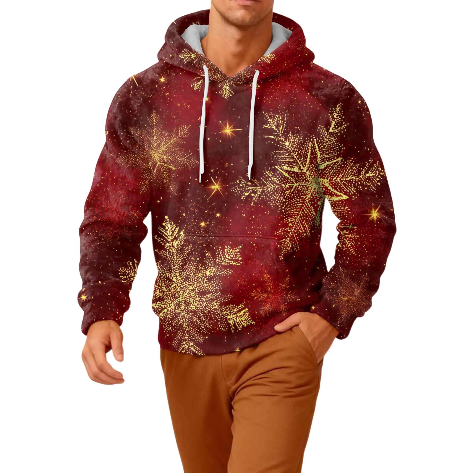 

Мужская повседневная фланелевая толстовка с капюшоном и длинными рукавами M